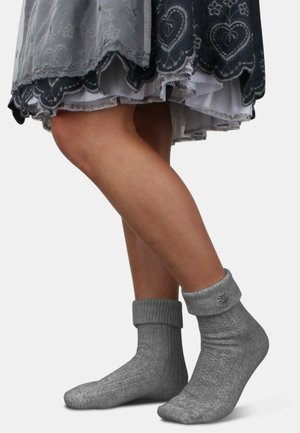 Normani, TRACHTENSOCKEN MIT EDELWEISS-PIN UNISEX - Socken - grau