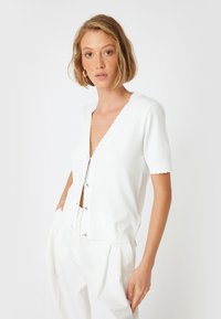 Koton SHORT SLEEVE - Cardigan - white