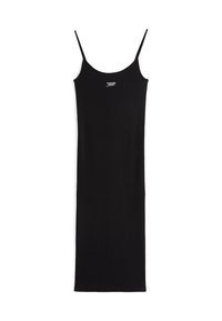 Tommy Jeans SCRIPT STRAP MIDI DRESS - Dzsörzéruha - black