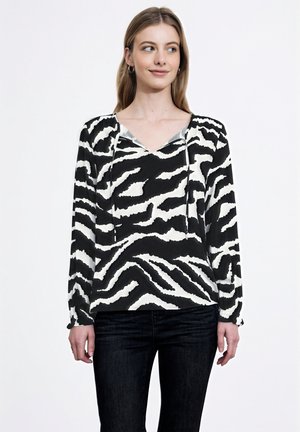 ZEBRA MIT BÄNDERN - Bluse - grau