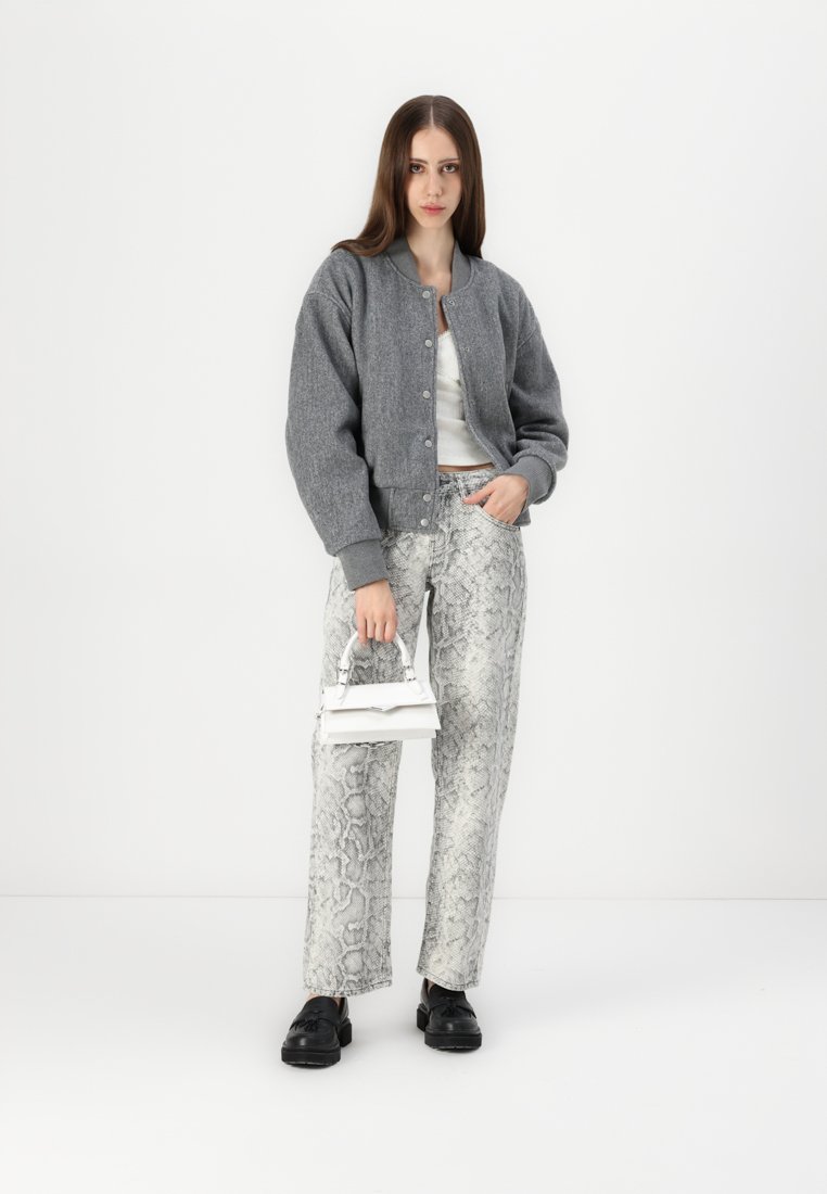 18AW「RANDAM IDENTITIES」Grey Drape Bomber Replay JACKET - Bomber Jacket - grey melange/grey - Zalando