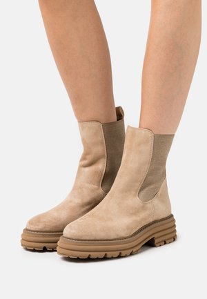 Alpe, Enkellaarsjes met plateauzool - beige