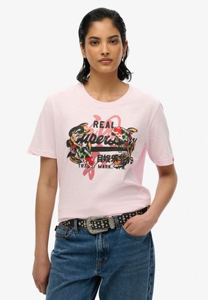 VINTAGE LOGO TOKYO  - Print T-shirt - rose pink slub