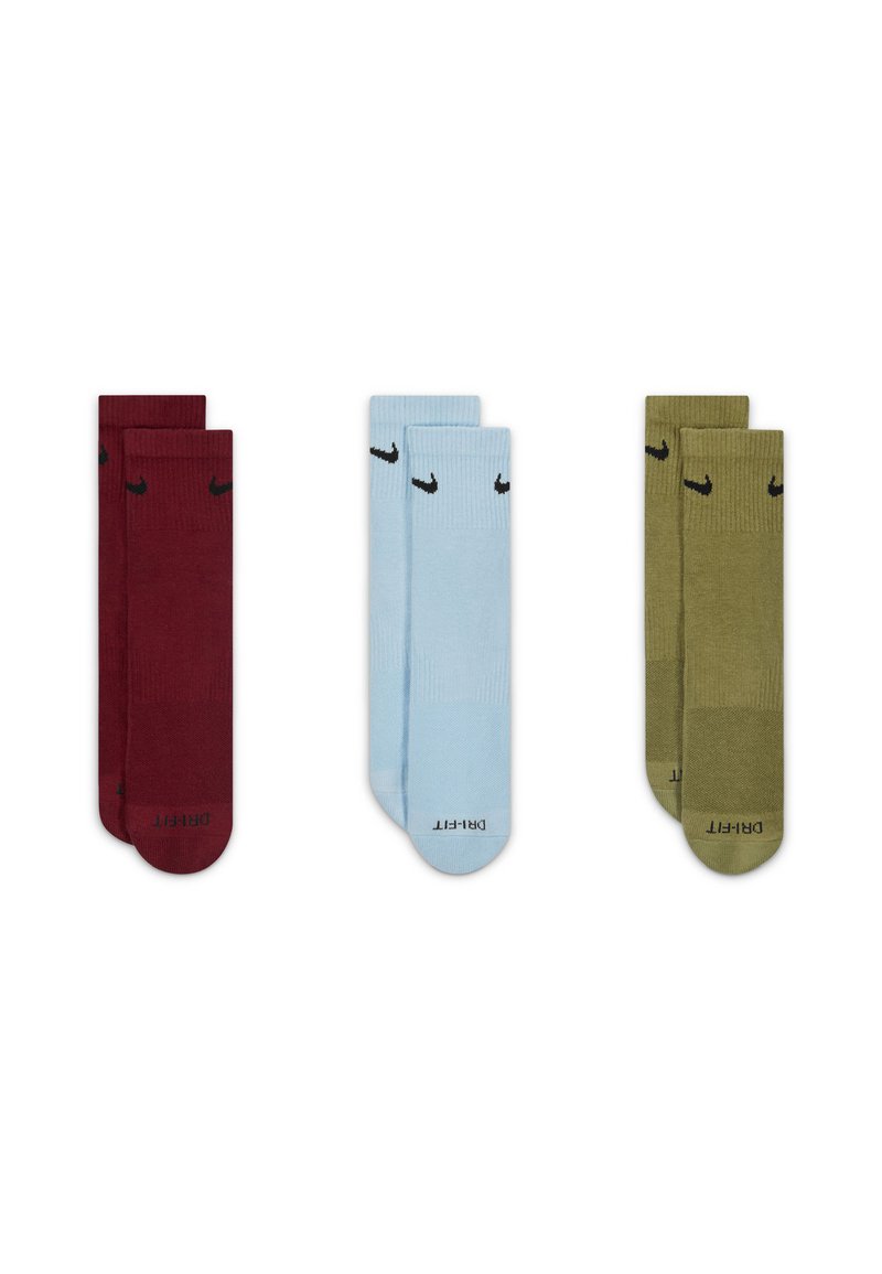 Nike Performance EVERYDAY PLUS CUSHIONED ANKLE 3 PACK UNISEX - Meias desportivas - alligator/celestine blue/dark beetroot/black