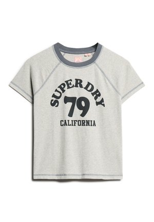 Superdry & Co ATHLETIC ESSENTIALS RAGLAN GRAPHIC - T-Shirt print - grey marl