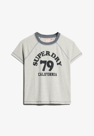 Superdry & Co ATHLETIC ESSENTIALS RAGLAN GRAPHIC - Camiseta estampada - grey marl