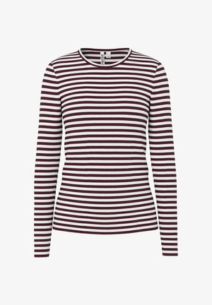 Pieces, PCLAYA STRIPED LONG SLEEVED TOP - Pikkade varrukatega topp - winetasting