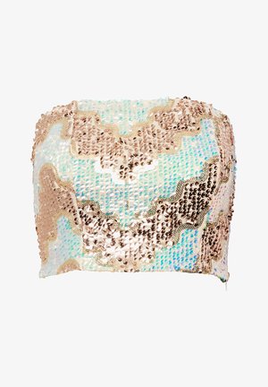 SOMETHINGNEW SNBABE TUBE SEQUIN CORSET - Débardeur - moonstone