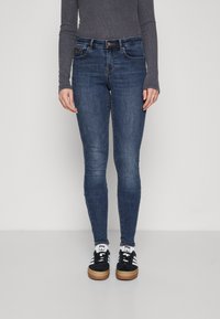 ONLY Tall - ONLWAUW ZIP YOKE PUSH UP - Jeans Skinny Fit - dark blue denim Miniatuurafbeelding 1