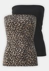 ONLLIVE LOVE TUBE 2 PACK - Top - black/ginger root