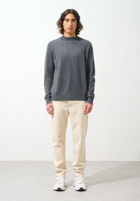 Authentic Cashmere COL ROND - Trui - mottled anthracite