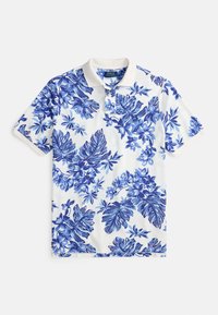 CUSTOM SLIM FIT TROPICAL MESH POLO SHIRT - Polokošeľa - tropical white