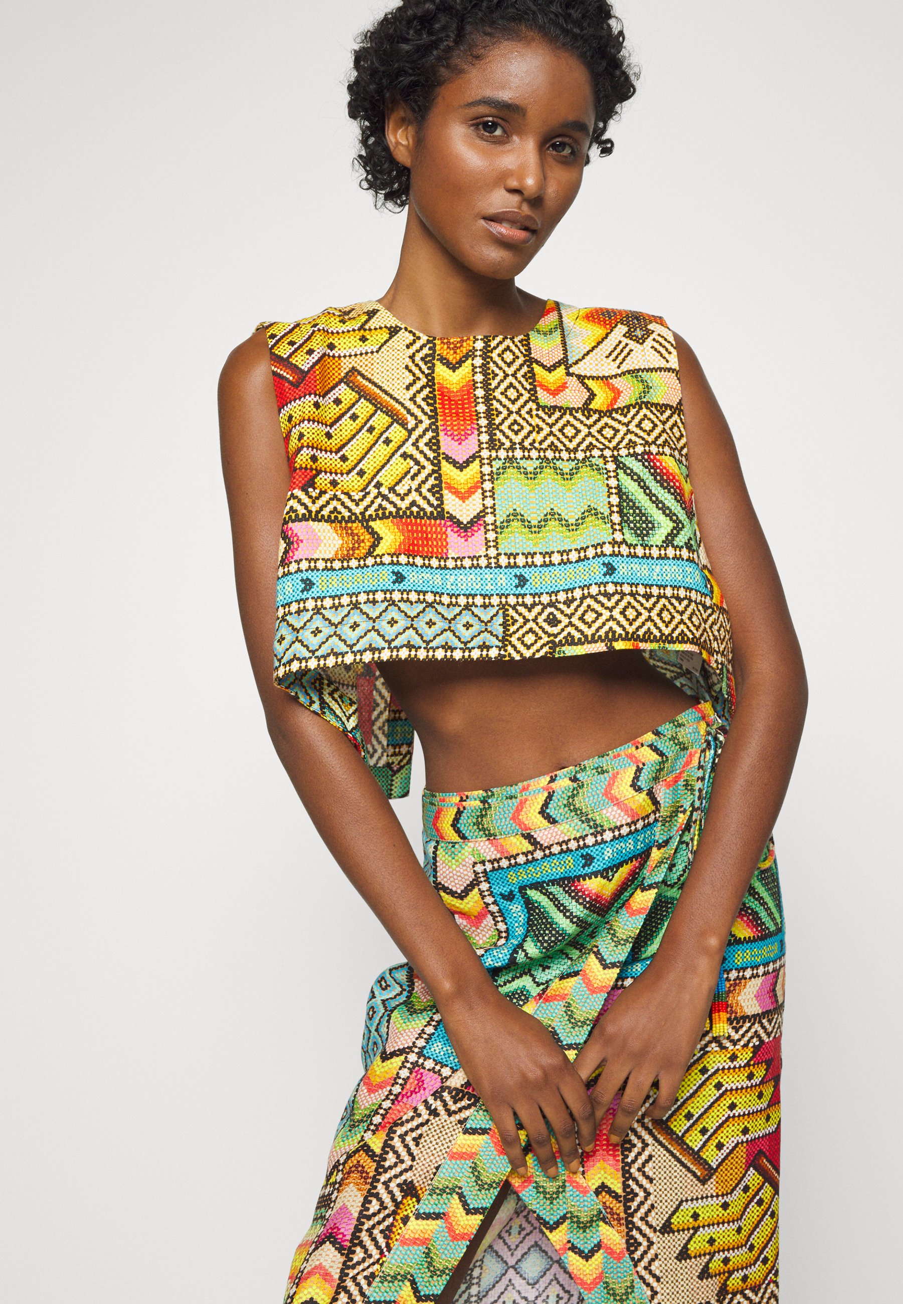 farm rio banana midi skirt