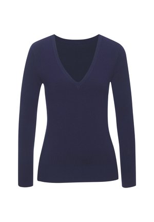 V-AUSSCHNITT - Strickpullover - marine