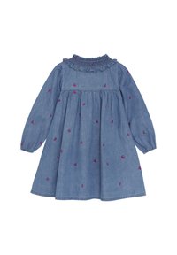 Minymo DRESHORT LONG SLEEVES WITH EMB - Jeanskleid - ombre blue