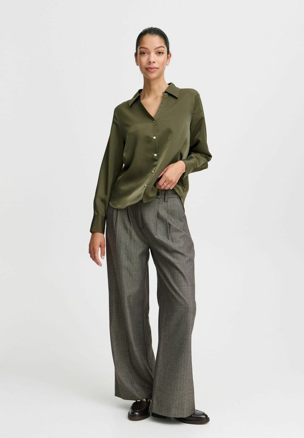 BYDolora - Button-down blouse - olive night4