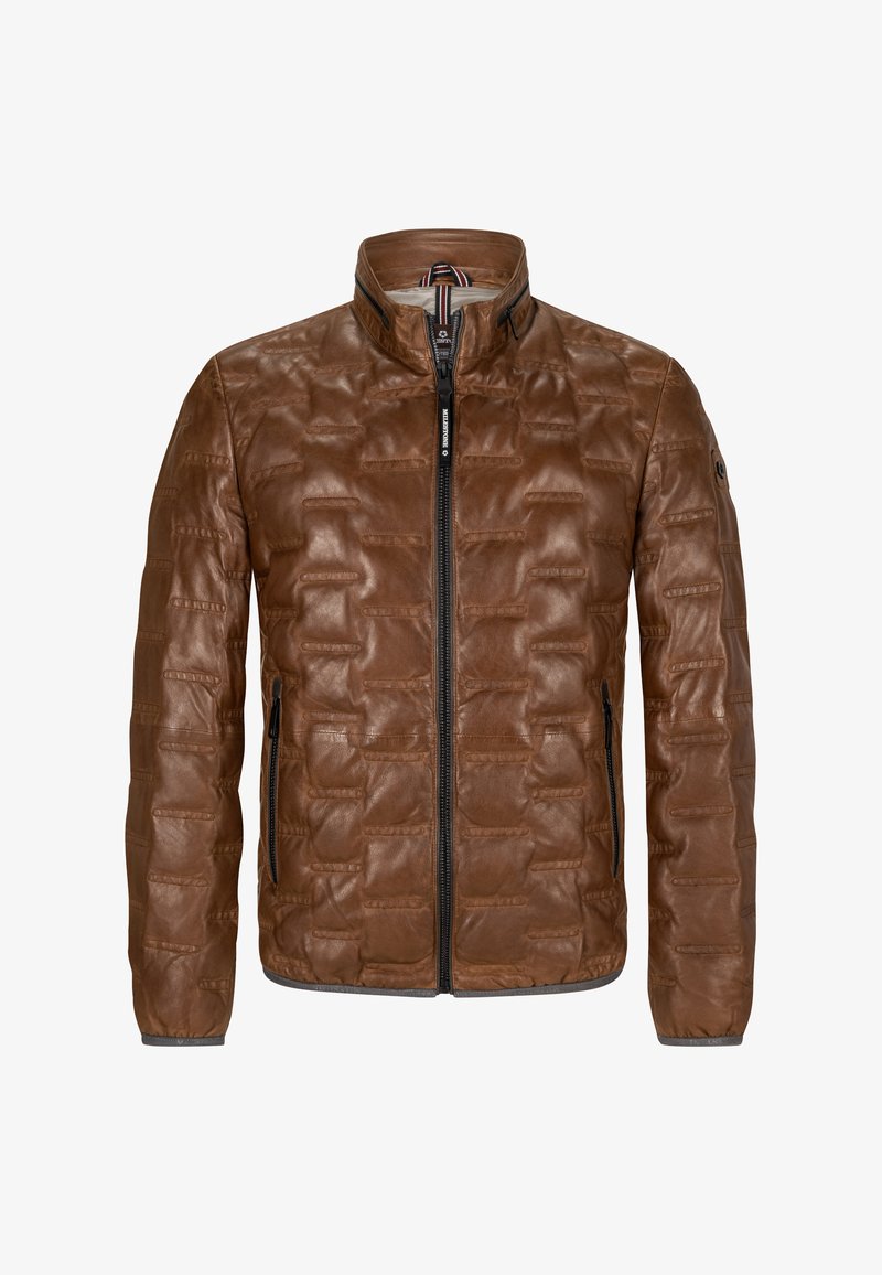 Milestone MSAVERSA - Lederjacke - cognac
