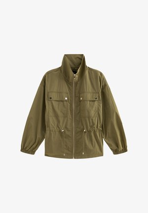 New Look, KHAKI ZIP THROUGH SINCHED WAIST UTILITY JACKET - Chaqueta de entretiempo - khaki
