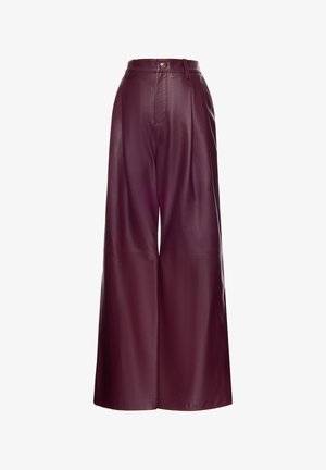 faina, Leren broek - burgundy