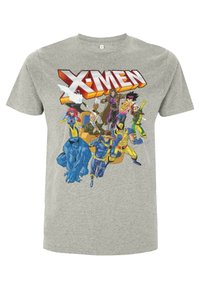 Marvel X-MEN XMEN DISTRESSED GROUP SHOT UNISEX - Camiseta estampada - melange grey