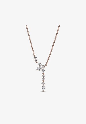Pandora SPARKLING HERBARIUM CLUSTER DROP - Collar - rose gold plated