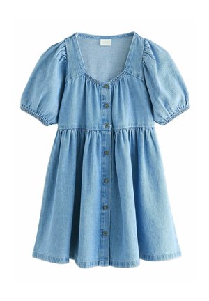 Next REGULAR FIT PUFF SLEEVE - Denimové šaty - denim