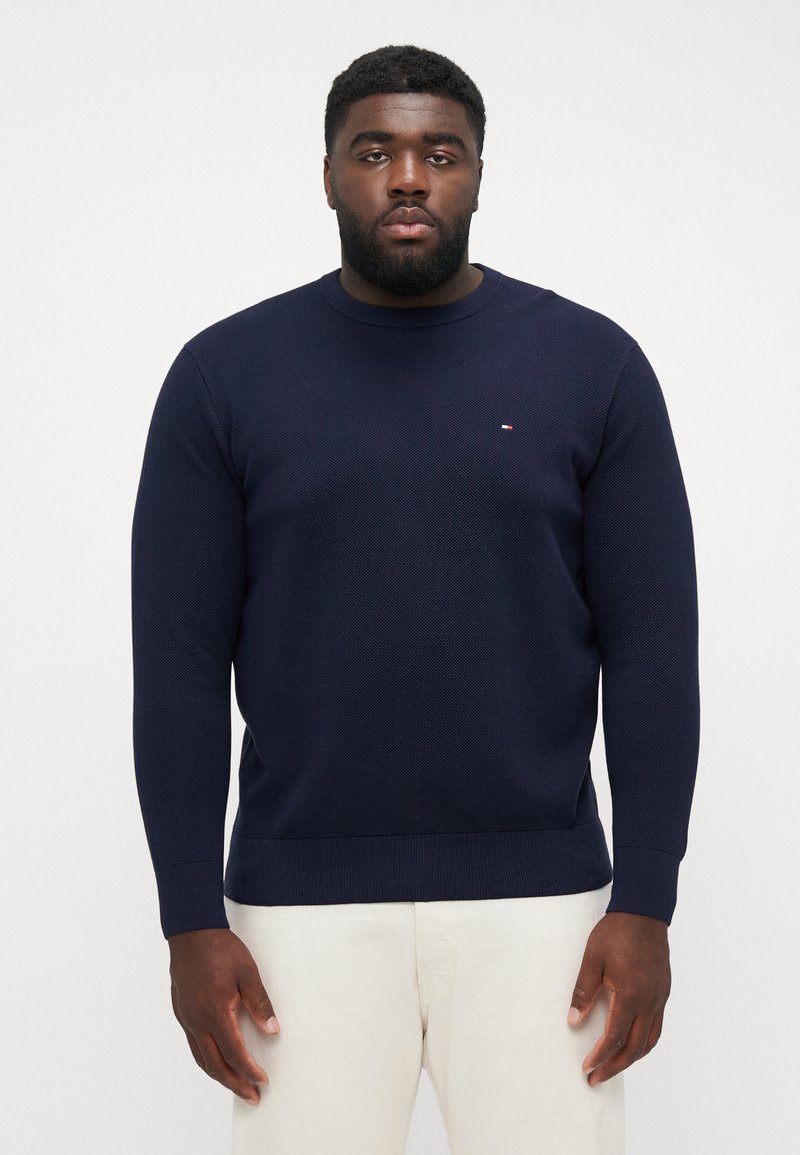 Tommy Hilfiger ESSENTIAL STRUCTURE CREW NECK - Jumper - desert sky