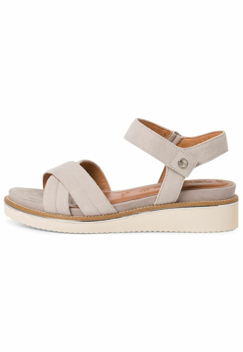 Tamaris Sandali Con Zeppa Donna 1-27239-42, In Pelle, Con Fibbia, Altezza Zeppa 3.5 Cm