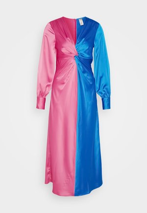 YAS, YASVANESSA V NECK LONG DRESS - Cocktailkleid/festliches Kleid - phlox pink/princess blue