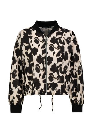GEMUSTERTE MIT REISSVERSCHLUSS UND BÜNDCHEN - Bomberjacke - schwarz