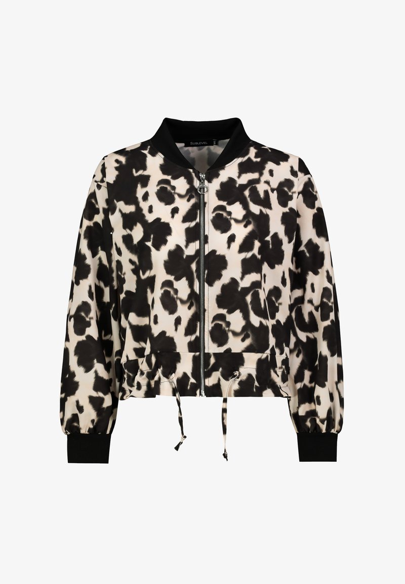 Sublevel GEMUSTERTE MIT REISSVERSCHLUSS UND BÜNDCHEN - Bomberjacke - schwarz