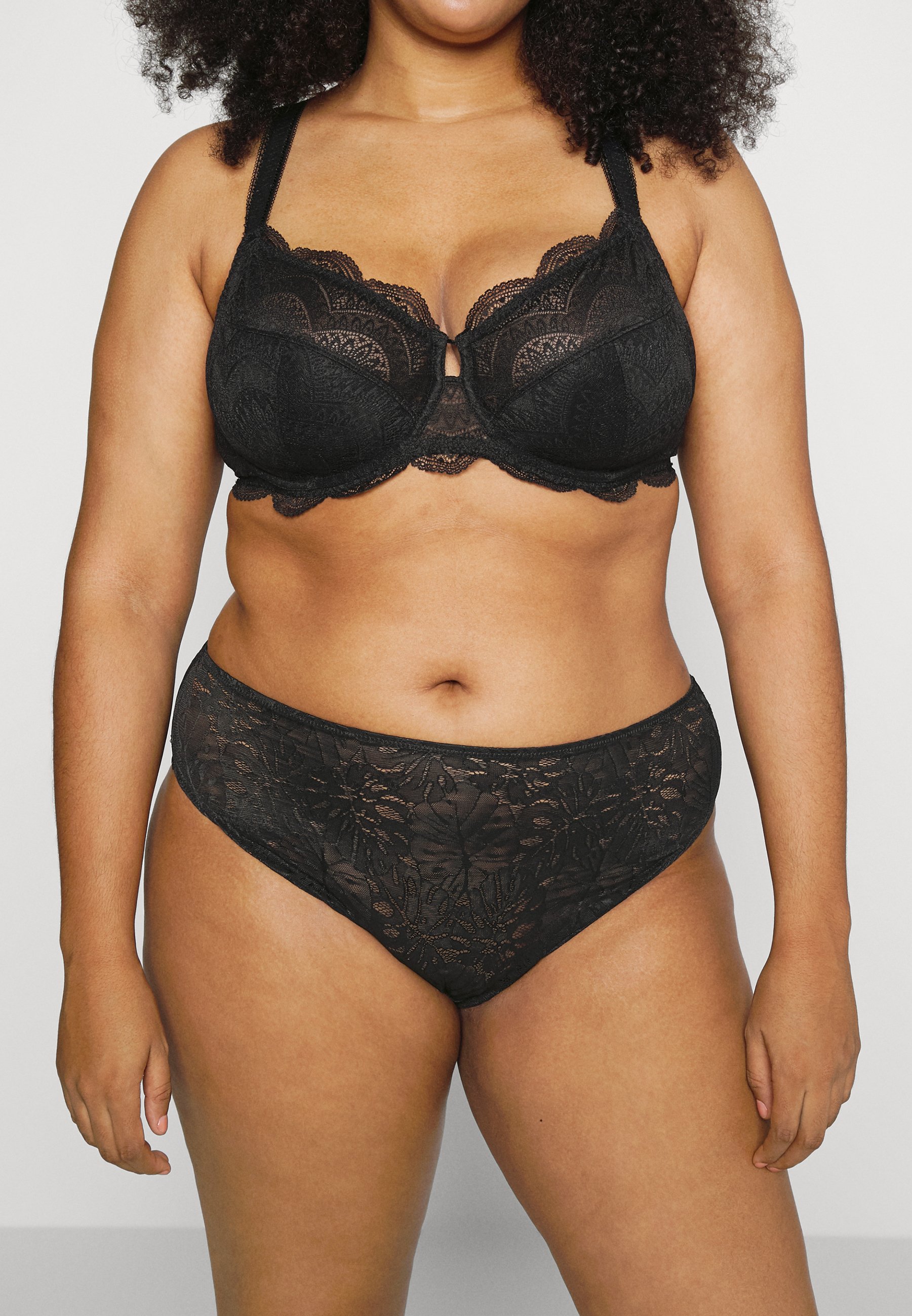 Lace Bikini Underwear Elomi Women's Kelsey High Leg Brief - With Cotton