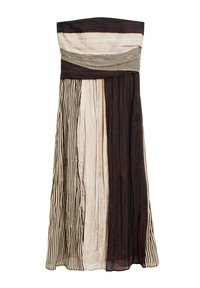 Massimo Dutti STRAPLESS WITH GATHERED DETAIL - Freizeitkleid - brown