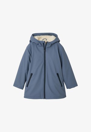 Vertbaudet, VERTBAUDET JUNGEN REGENJACKE MIT KAPUZE & TEDDYFLEECE-FUTTER - Parka - graublau