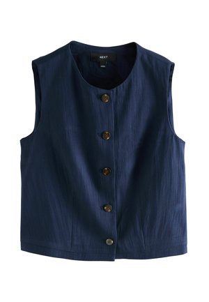 PETITE FIT-BUTTON FRONT - Vest - navy