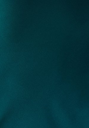 Teal fabric with a smooth texture, featuring a matte finish and no visible patterns or hardware. Even coloration throughout.