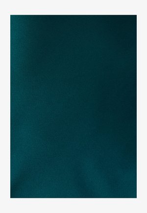 Teal fabric with a smooth texture, featuring a matte finish and no visible patterns or hardware. Even coloration throughout.