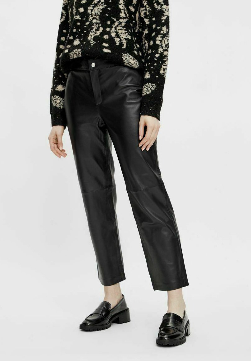 Object HOSE LEDER - Pantalón de cuero - black/negro - Zalando.es