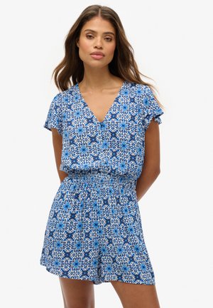 SHORT SLEEVE PRINTED PLAY - Jumpsuit - tala tile border blue