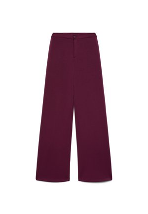 Terranova, PANTALONI WIDE LEG TINTA UNITA - Pantaloni - vinaccia