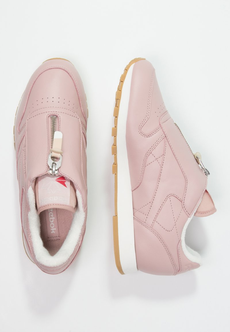 Reebok Classic CL LEATHER ZIP - Tenisky - shell pink/chalk/silver
