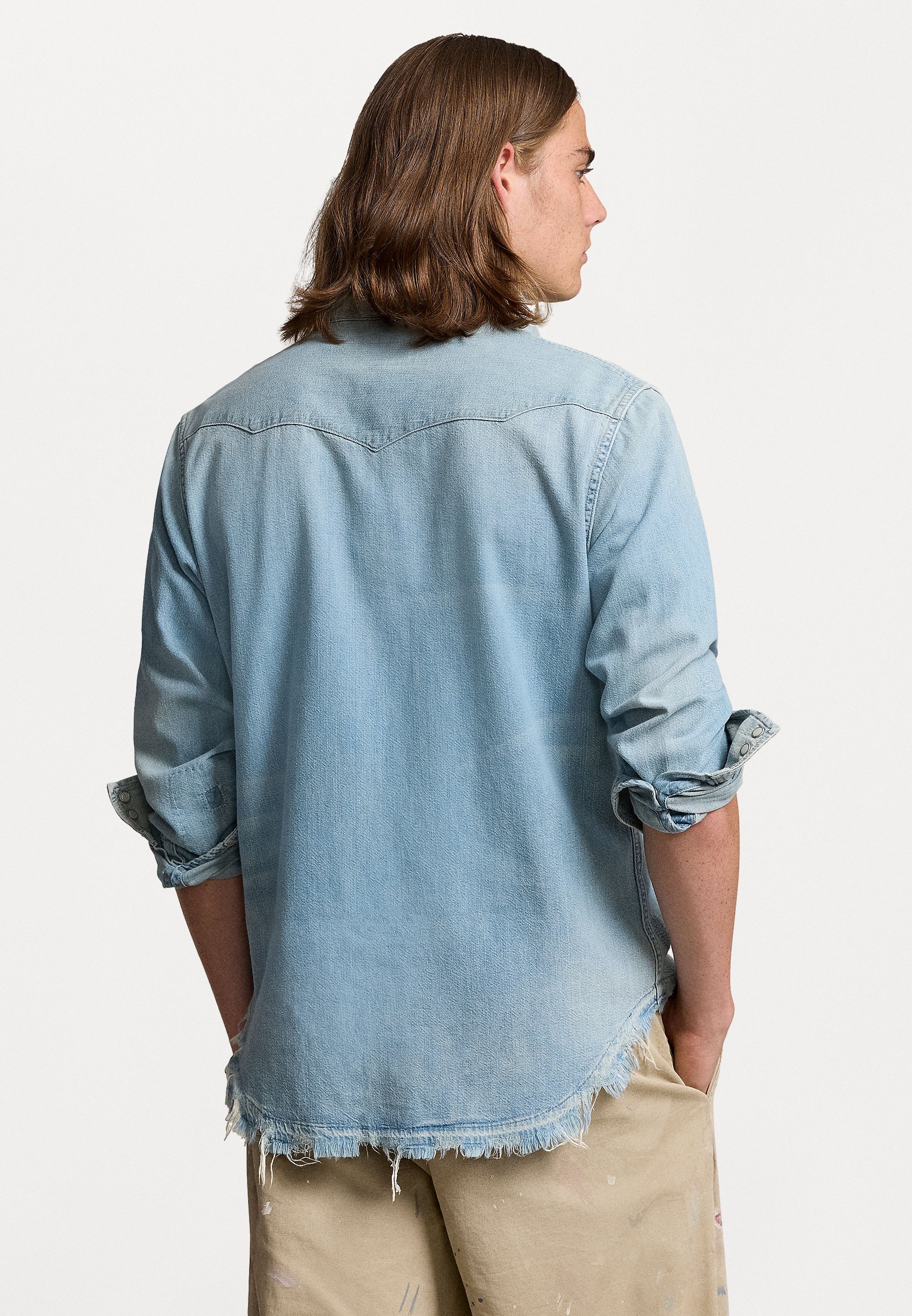 Polo Ralph Lauren DISTRESSED DENIM WESTERN SHIRT - Shirt