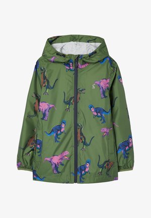 WATERPROOF RECYCLED PACKABLE BAYFIELD - Waterproof jacket - green dino