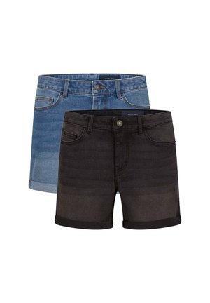 BELUCKY 2PACK - Jeansshort - medium blue dark grey