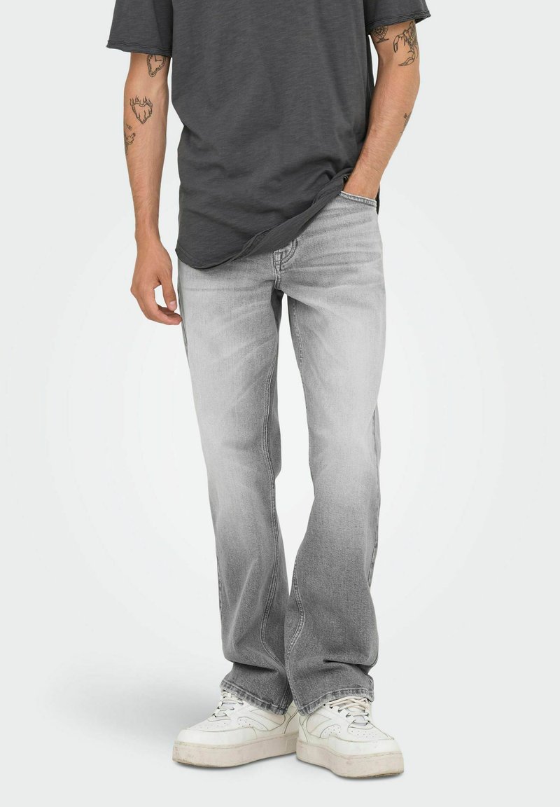 Only & Sons NORMAL GESCHNITTEN EDGE MITTLERE TAILLE  - Vaqueros rectos - medium grey denim