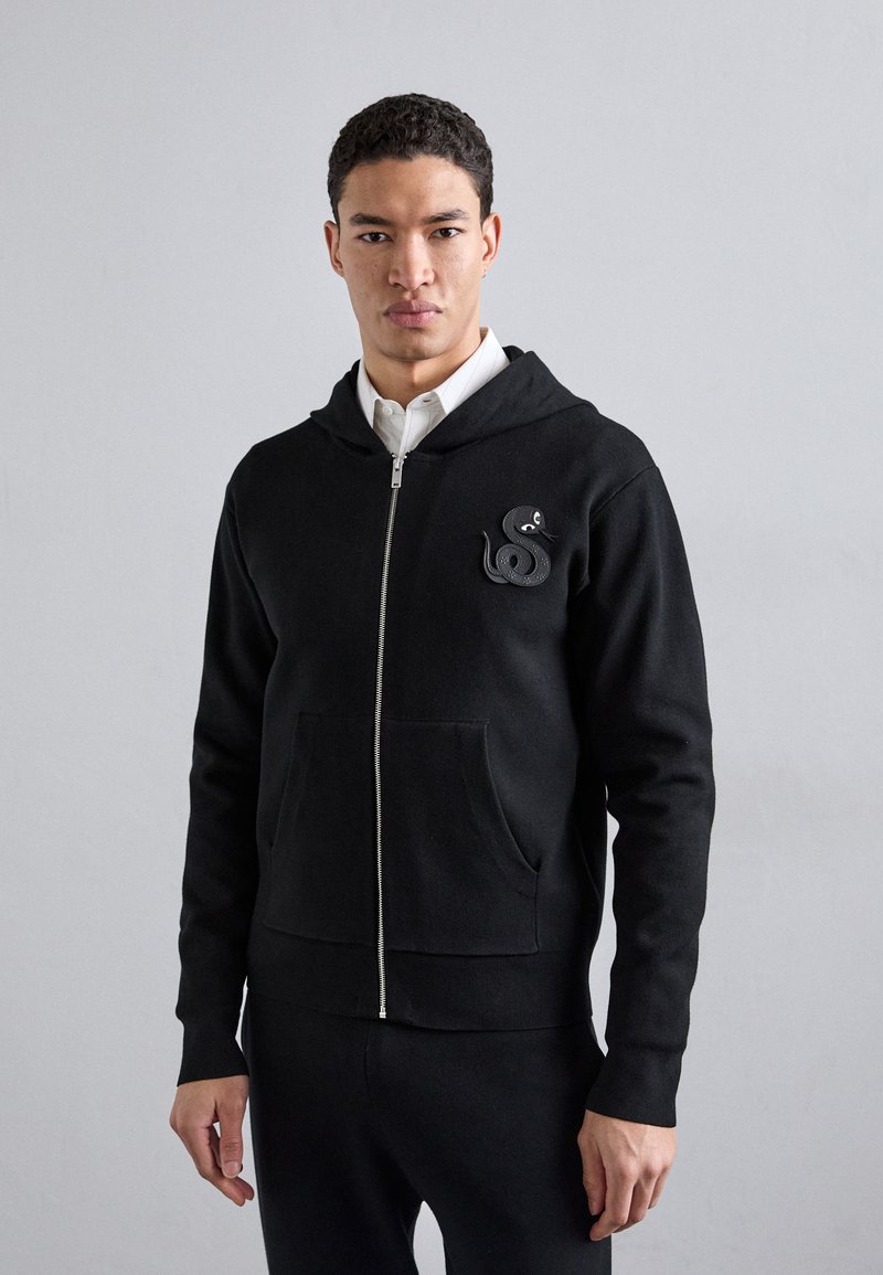 sandro - ZIP HOME CARDIGAN - Sweatjakke - noir, Forstørre