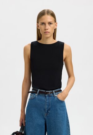 Selected, SLFMANJA REVERSIBLE - Μπλούζα - black