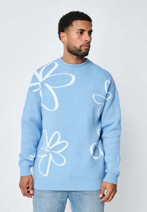 À MOTIF GRANDES FLEURES - Pullover - bleu ciel