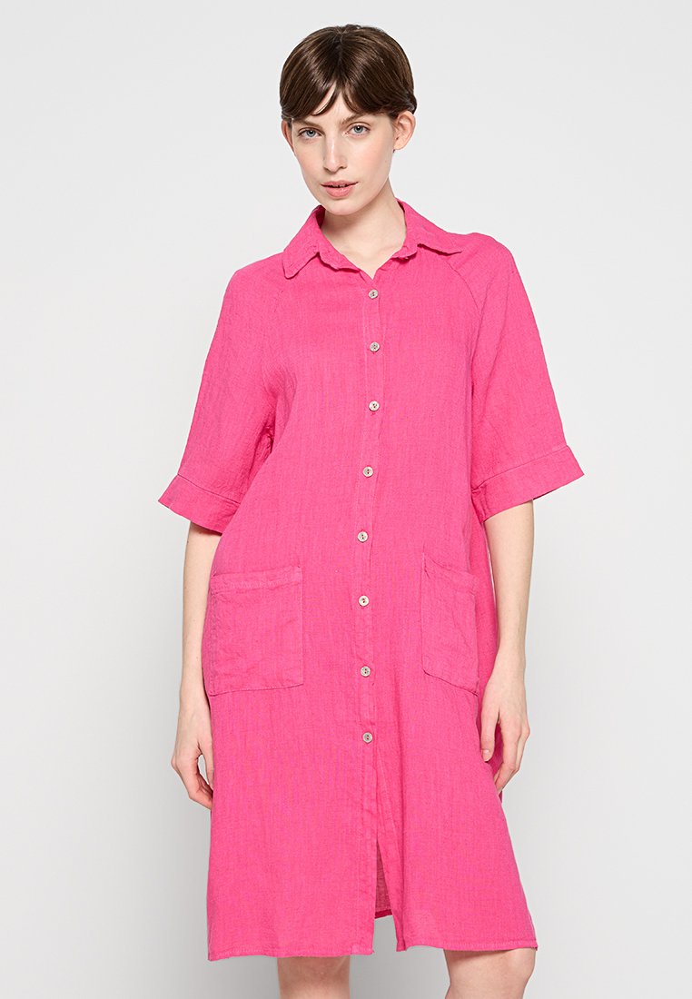 Le Monde du Lin Blousejurk donkerroze Le Monde du Lin Blousejurk donkerroze