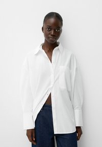 Bershka - LONG SLEEVE - Cămașă - white Imagine miniatură 1